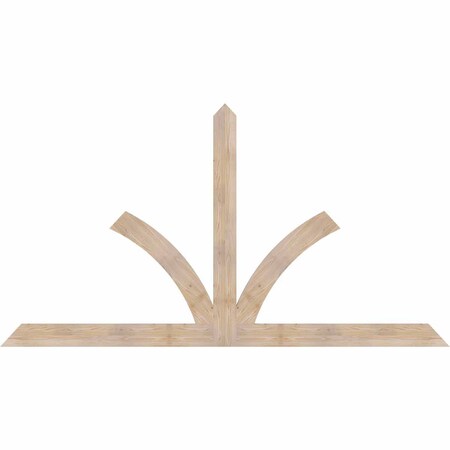 Ekena Millwork Richland Smooth Timber Gable Bracket, Douglas Fir, 108"W x 58"H x 1 1/2"D x 5 1/2"F, 13/12 Pitch GBW108X58X0206RIC00SDF